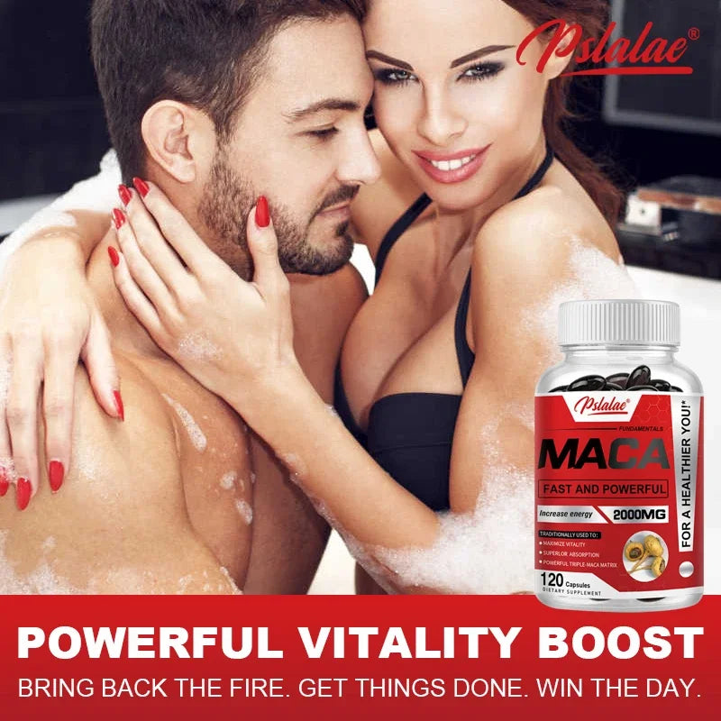 Maca Root Capsules - Boost Endurance & Strength, To Maximize Vitality and Performance, Muscle Mass Improve