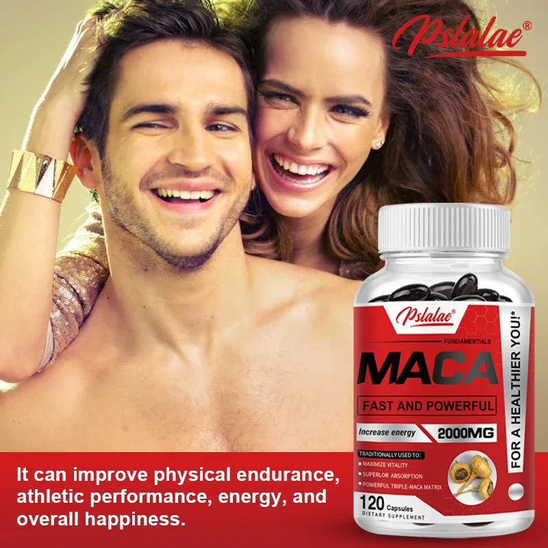 Maca Root Capsules - Boost Endurance & Strength, To Maximize Vitality and Performance, Muscle Mass Improve