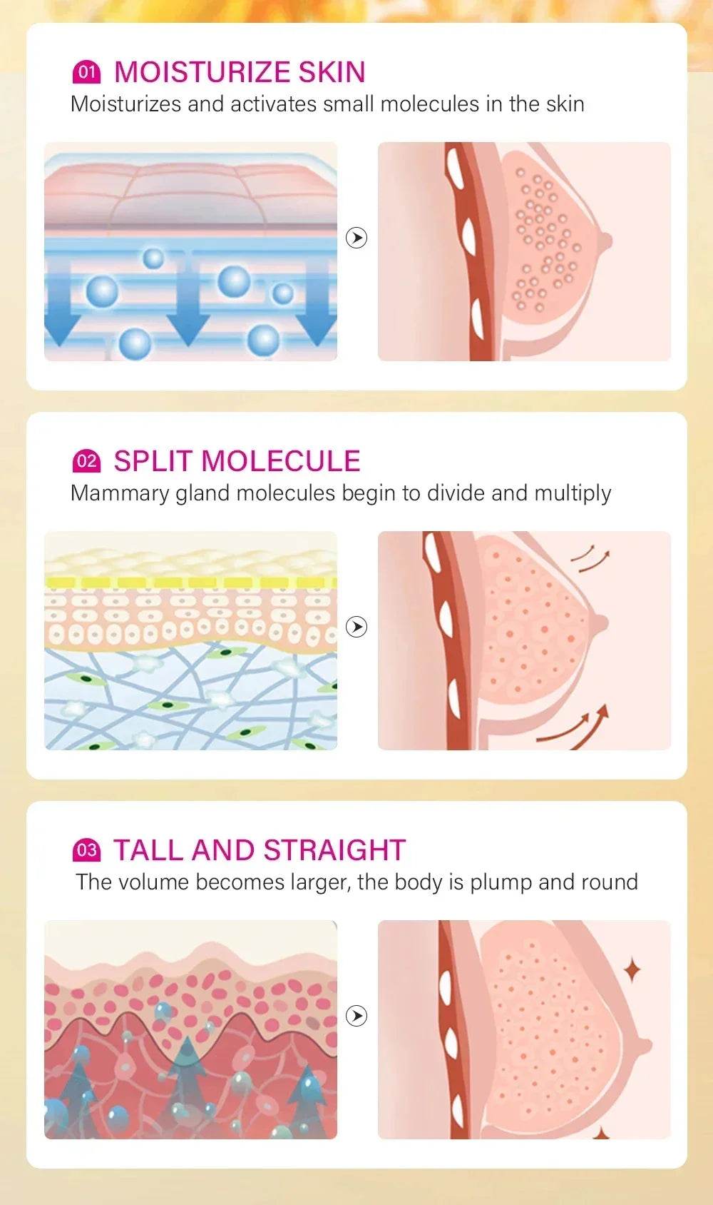 * Firming Body Cream
* Body Sculpting Cream
* Bust & Body Firming Cream
* Natural Firming Cream
* Hydrating Body Lift Cream
* Beauty Contour Cream