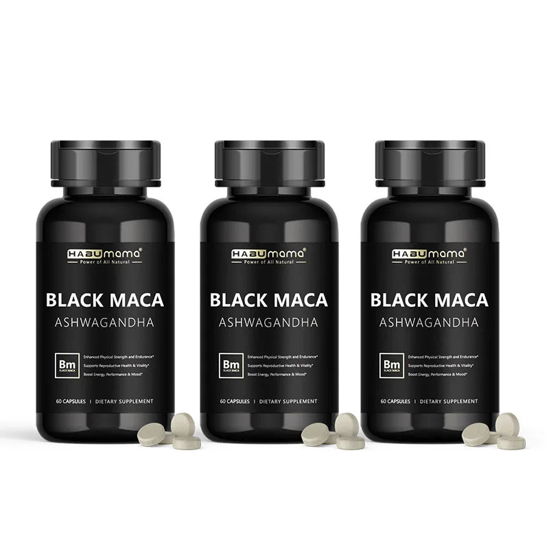 Male Enhancing Black Maca Capsules, Men's Supplements to Boost Stamina, Performance, Energy, Men's Muscle Enlargement